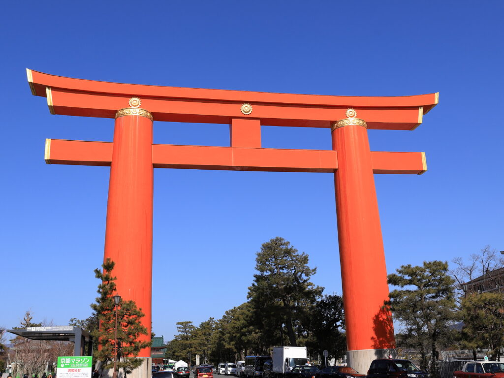 鳥居のお出迎え