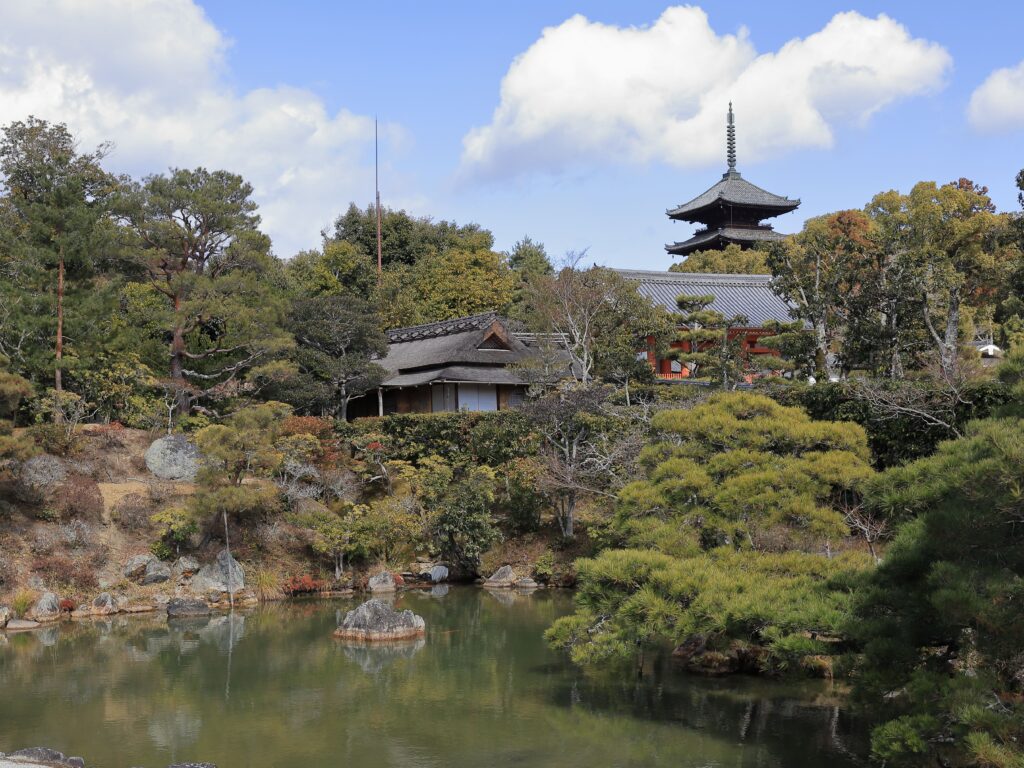 北側の庭園
